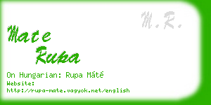 mate rupa business card